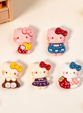 可爱猫咪树脂配件 diy 奶油胶发夹手机壳贴片钥匙扣发夹贴片材料