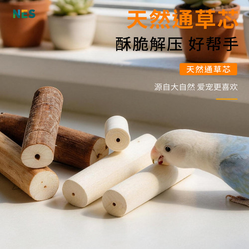 鹦鹉天然啃咬玩具 小鸟解闷龙须草 防抑郁虎皮牡丹小太阳磨牙用品 - 图3