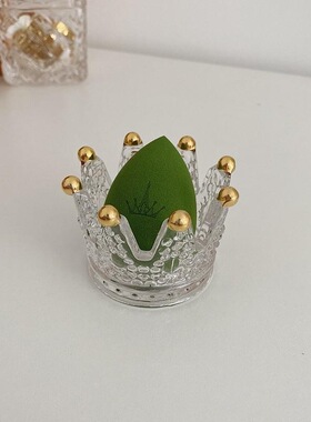皇冠形水晶球底座摆件玻璃底座球