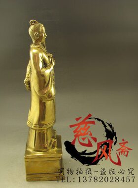 黄铜扁鹊铜像摆件  家饰工艺品摆设