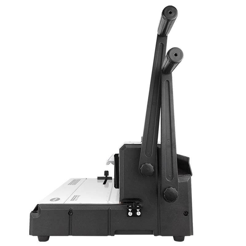 T970R铁圈装订机双线圈装订机全抽刀40孔圆孔打孔机台历铁圈机 - 图2