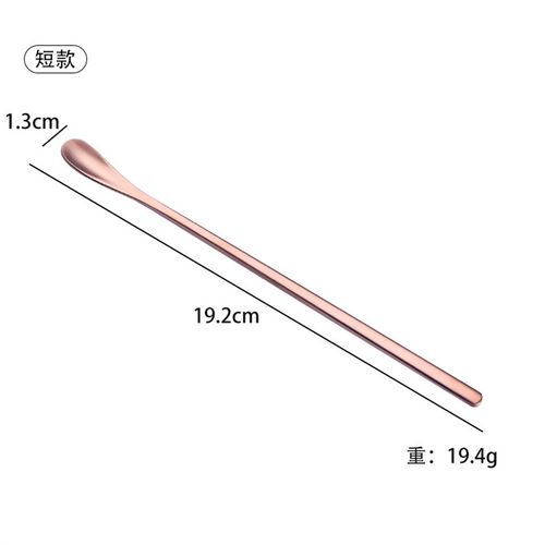 日式304不锈钢咖啡勺长柄甜品冰勺金色创意加厚搅拌勺马克杯勺子 - 图2
