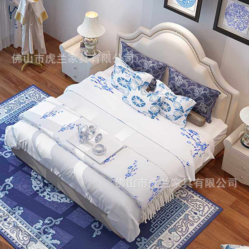 儿童床轻奢美式极简童床女孩男孩别墅大平层儿童家具软包皮床,淘宝优惠券,粉丝福利购,淘宝优惠卷