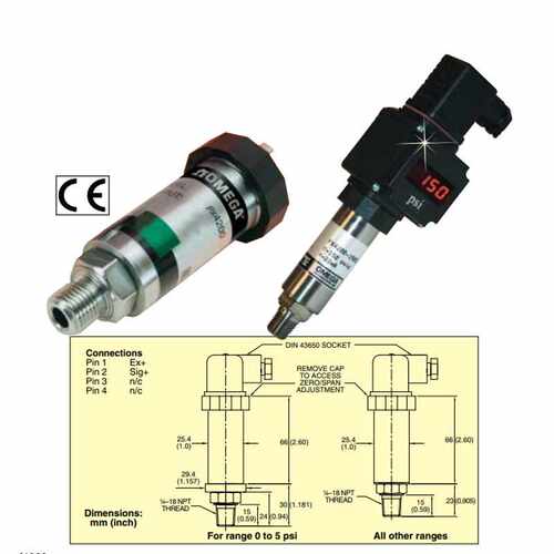 奥米佳压力变送器硅-蓝宝石出色的稳定性PX4201-100GV压力传感器 - 图3