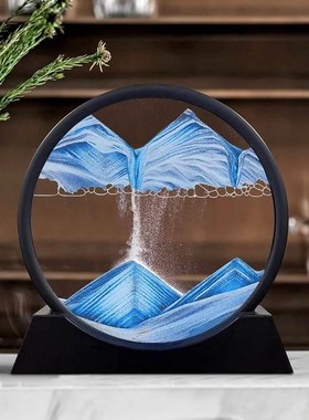 新疆西藏包邮包邮创意3D流沙画摆件解压沙漏酒柜电U视柜办公桌面