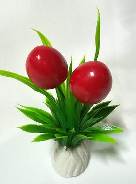 菜品装饰冷菜刺身围边创意盘头意境点缀摆盘彷真花草小摆件盘饰