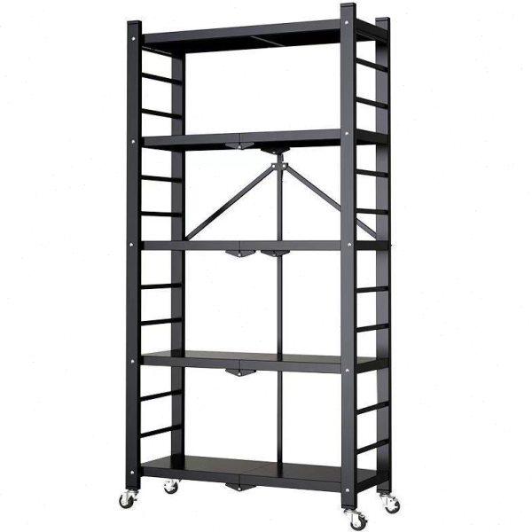 免安装厨房置物架落地多层微波炉烤箱阳台家用可折叠置物架收纳架,淘宝优惠券,粉丝福利购,淘宝优惠卷