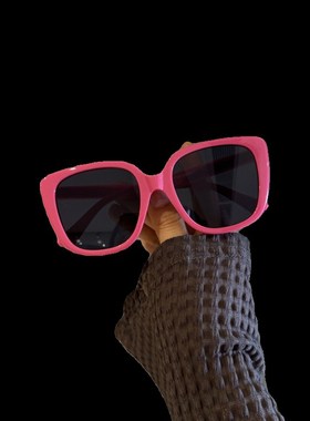 y2k粉色复古墨镜女遮阳太阳眼镜高级感网红2024新款百搭大框圆脸