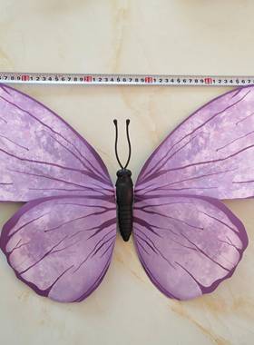 仿真锻纸大蝴蝶紫色经典福蝶家居装饰美陈摆件花艺点缀立体纸蝴蝶