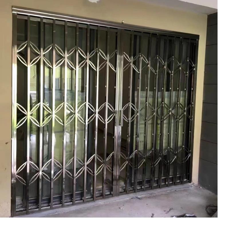 全屋定制进户门推拉式防盗门不锈钢拉闸门商用艺术不锈钢门 阳台 - 图0