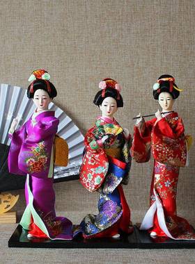 日本艺妓绢人偶和服日式歌舞伎人形摆件 多色可选 创意装饰