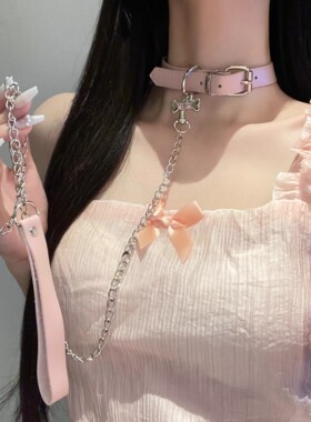 小狗骨头项圈女情调小狗牵引绳