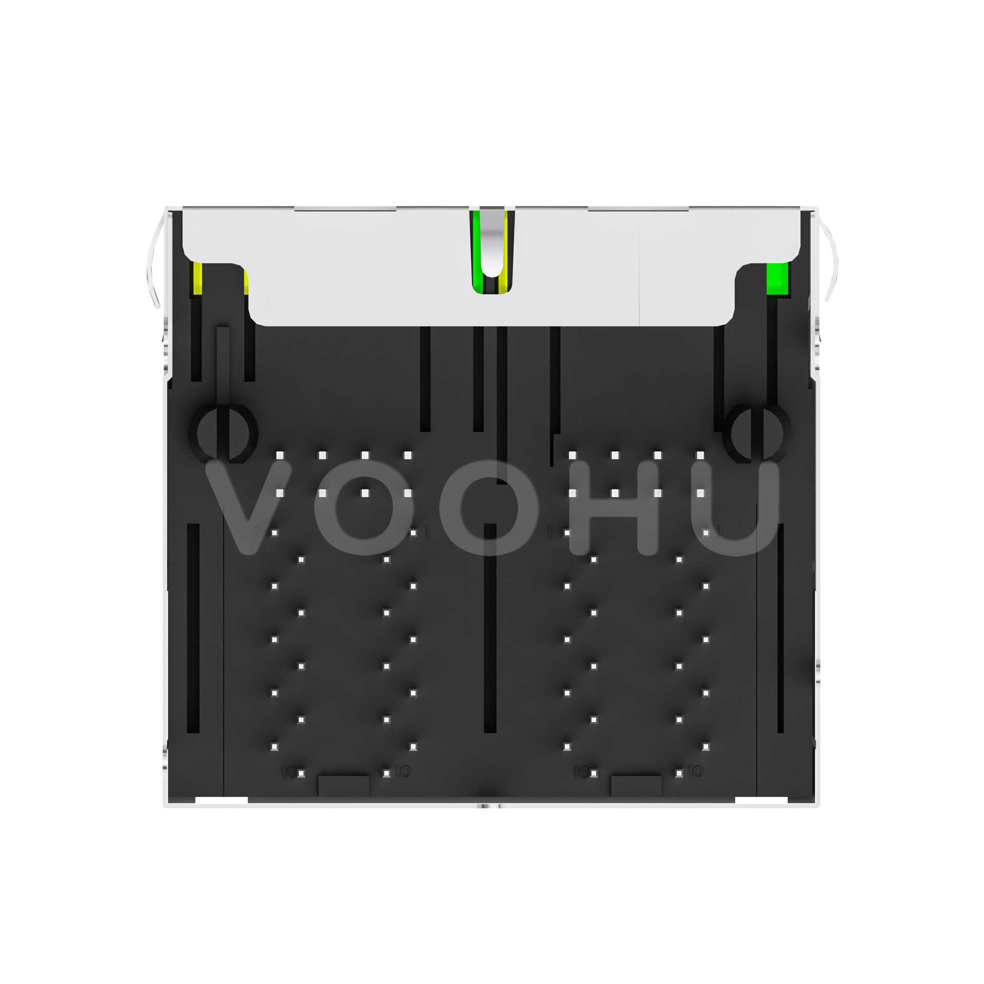 【现货】四口千兆rj45模块带灯 2x2双层母座 SYT22Q146DB2A2DB057 - 图2