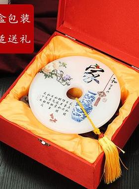 平安扣玉石摆件客厅酒柜装饰品家居玄关工艺乔迁新居礼品葫芦