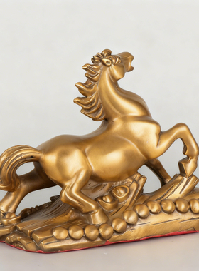 黄铜马到成功摆件家居装饰品办公室桌面工艺品招财马造型装饰