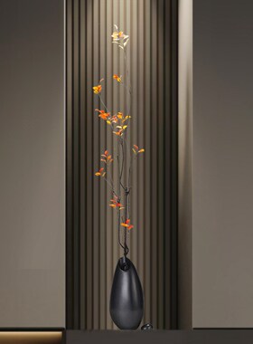 时来运转侘寂风花瓶摆件s民宿客厅玄关壁龛柜插花电视柜细长瘦高