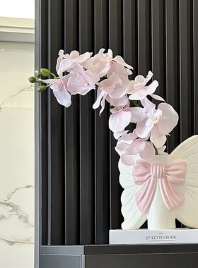 高颜值蝴蝶花瓶摆件轻o奢高级感客厅电视柜玄关桌面高档法式装饰