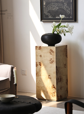 法式中古风e雕塑台木墩子底座树瘤木复古南洋风家居女装店落地摆