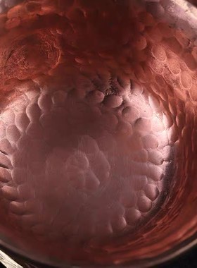 尼泊尔纯手工红铜雕花高脚供水碗七供圣水杯家居供品摆.件加厚供