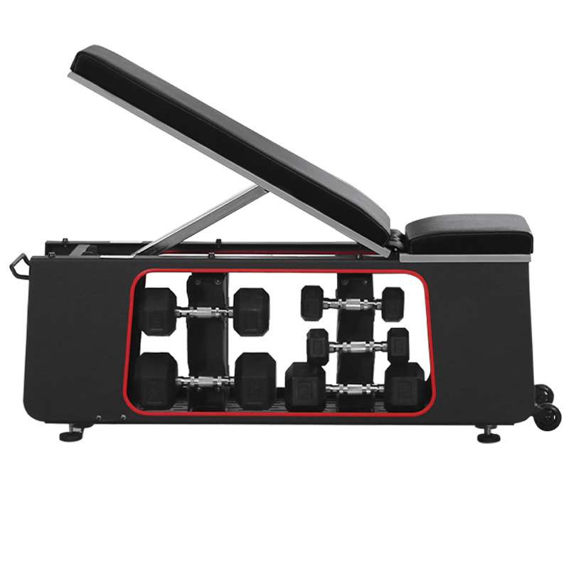 Adjustable storage dumbbell bench, bird bench box, multifunctional combination, home fitness chair, bench press, shoulder press equipment