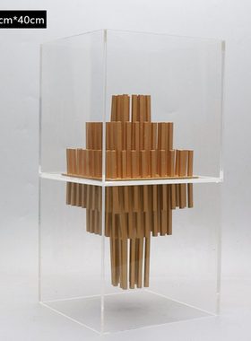 现代新中式创意亚克力几何客厅玄关样板房间售楼处软装饰品摆件