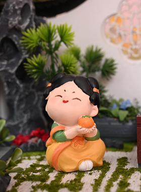 古风少女唐仕女摆件树脂中式办公室桌面装饰可爱T车载创意生日礼