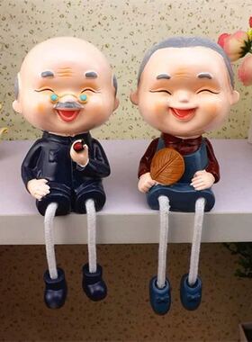 房间书柜置物架装饰品儿童房酒柜家装摆设创意吊脚娃娃家居小摆件