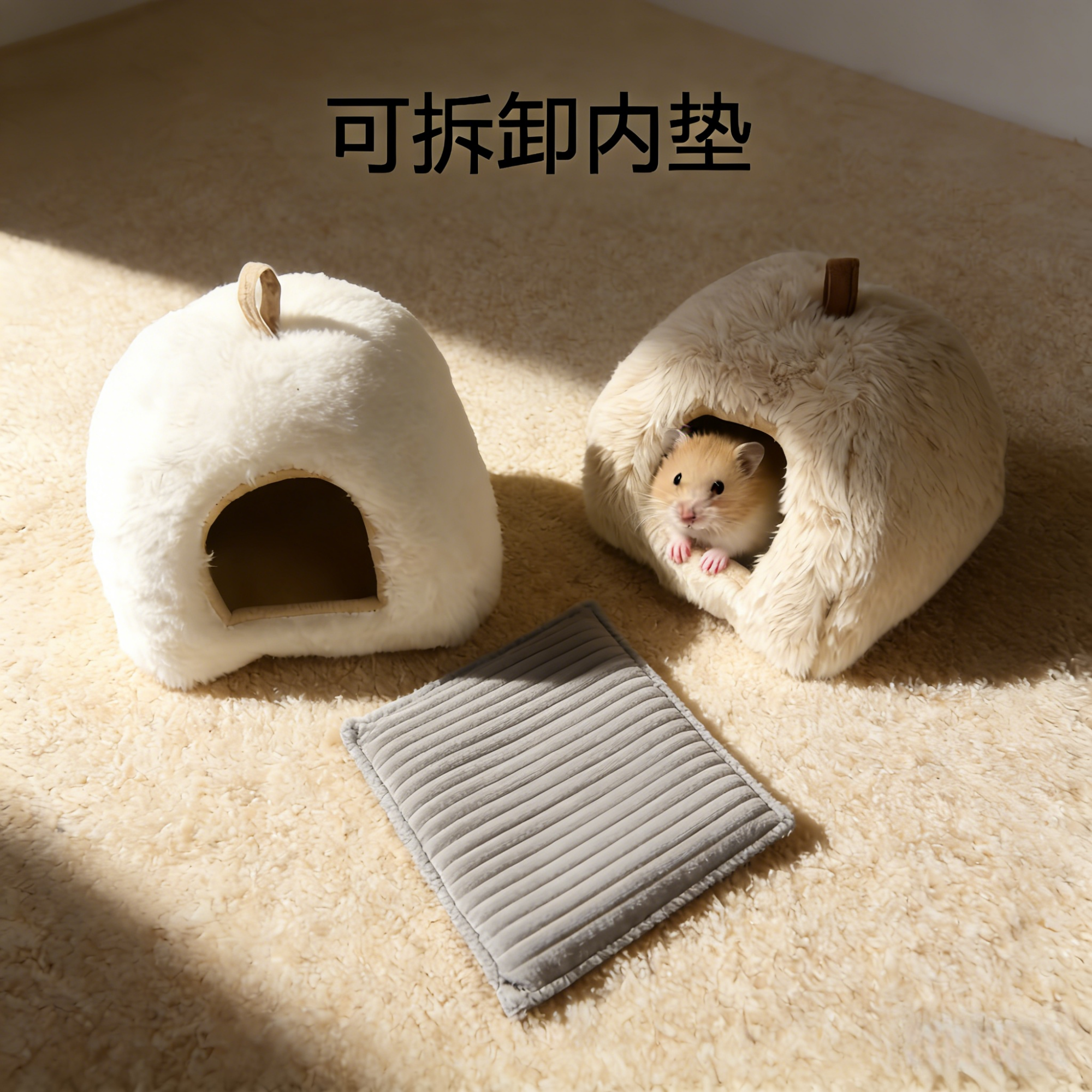 金丝熊花枝鼠仓鼠窝 冬加厚毛绒棉窝 耐啃咬大号过冬保暖窝,淘宝优惠券,粉丝福利购,淘宝优惠卷