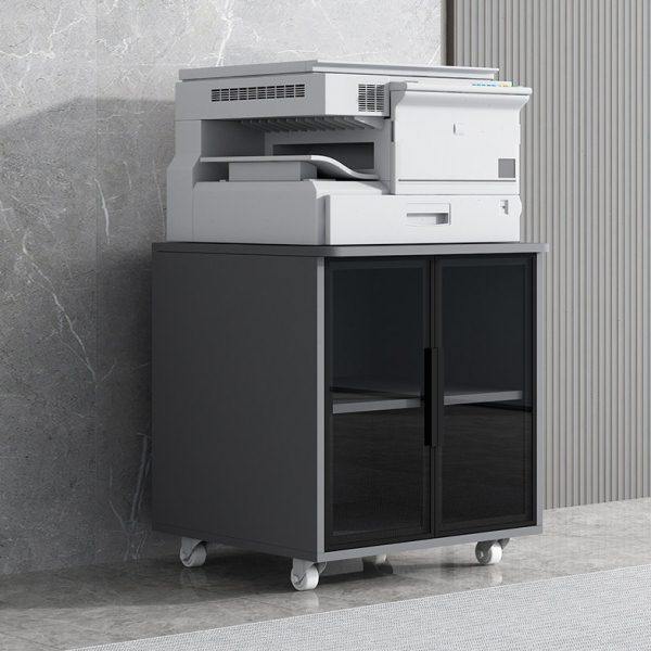 A3复印机柜底座圆角打印机柜玻璃门办公区移动文件柜双门加厚背板,淘宝优惠券,粉丝福利购,淘宝优惠卷