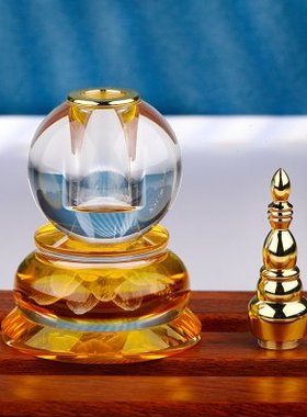 水晶莲花塔摆件菩提塔摆件大号水晶塔家居摆件莲花塔