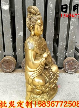 铜器纯铜无生老母 无声老母铜像 无极老母 铜西王母娘娘招财