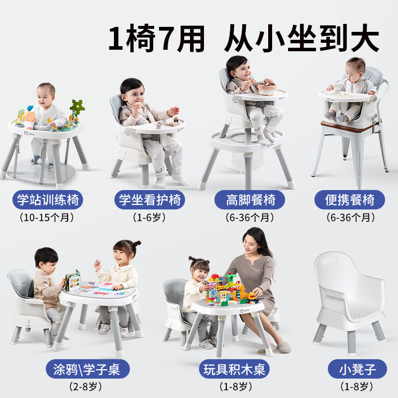 懒乖乖宝宝餐椅七合一儿童椅多功能婴儿餐椅成长椅0-8岁学坐学习,淘宝优惠券,粉丝福利购,淘宝优惠卷