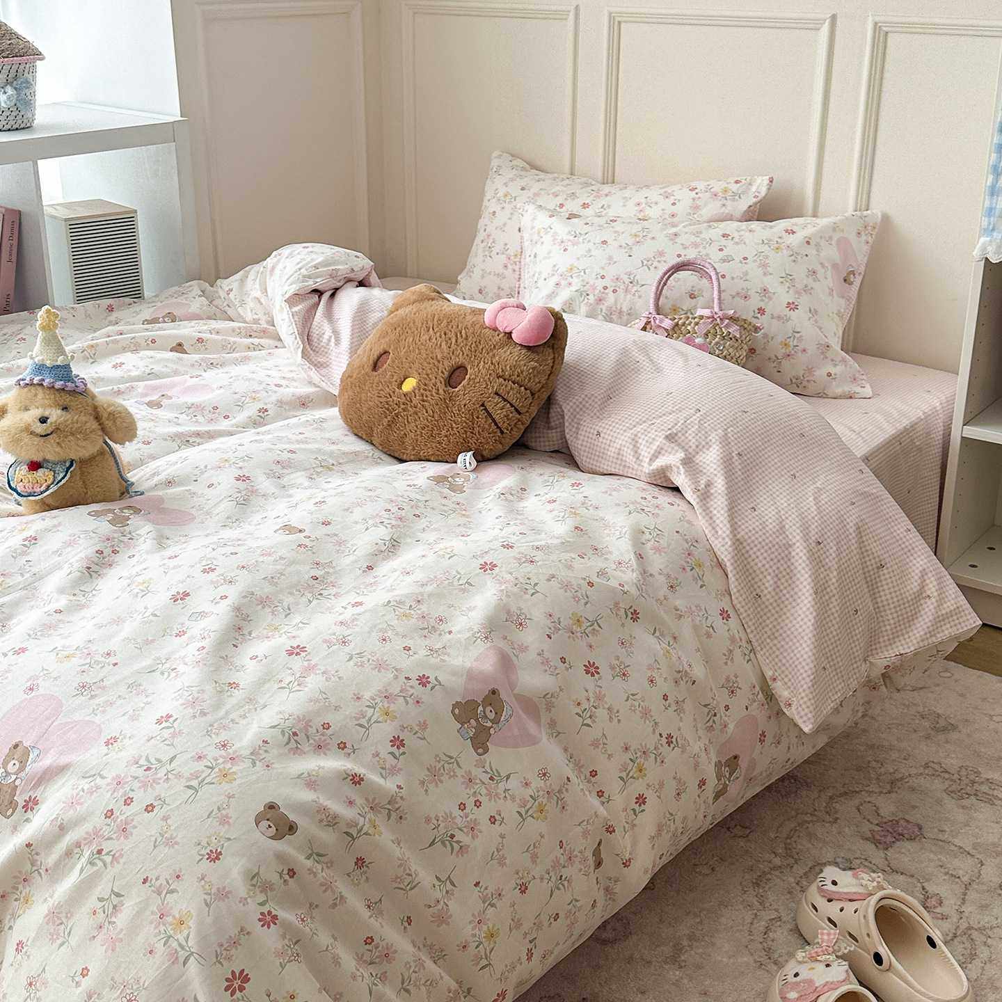 小碎花纯棉床上四件套少女心全棉床单被套学生宿舍三件套家用套件,淘宝优惠券,粉丝福利购,淘宝优惠卷