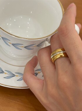 734号 可洗i澡宽版北欧神话戒指镀金高版本戒指食指百搭欧美夸张
