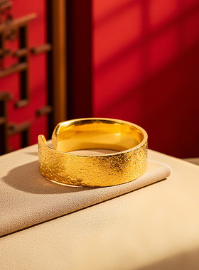 金包银戒指碎冰冰活口实心不掉色