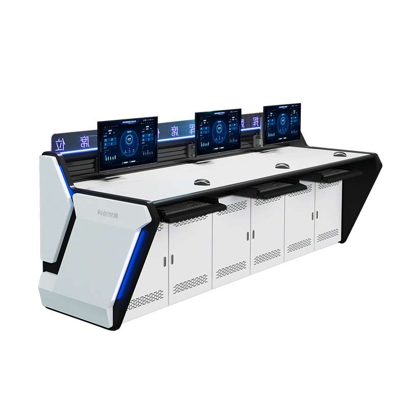 Command center console curved double workbench dispatch platform security central control monitoring room monitoring console