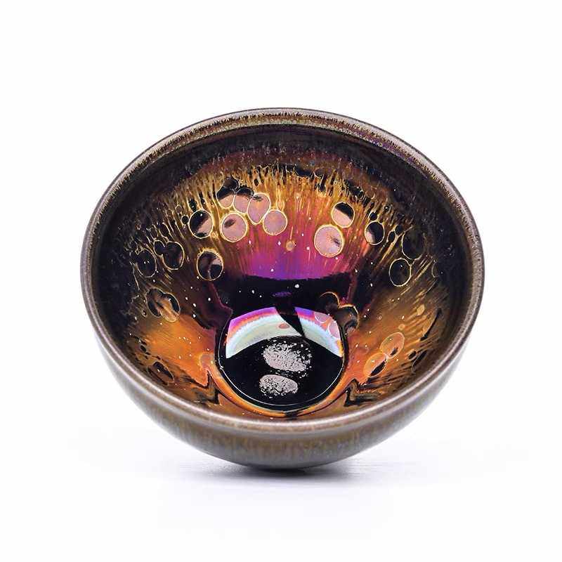 【曜变】建阳建盏茶杯主人杯铁胎名家茶具纯手工建窑油滴盏天目盏,淘宝优惠券,粉丝福利购,淘宝优惠卷