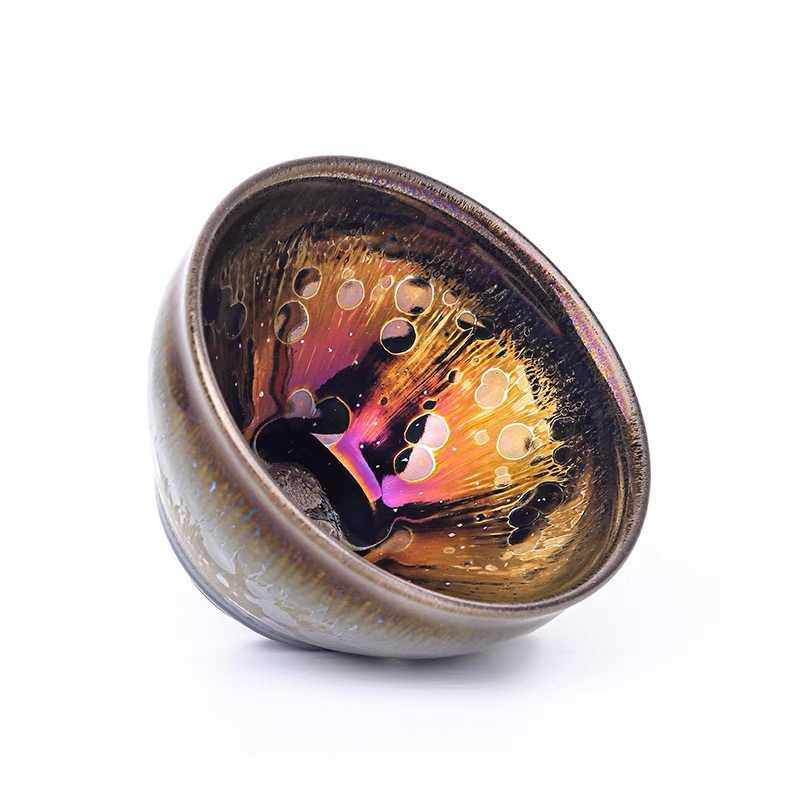 【曜变】建阳建盏茶杯主人杯铁胎名家茶具纯手工建窑油滴盏天目盏,淘宝优惠券,粉丝福利购,淘宝优惠卷