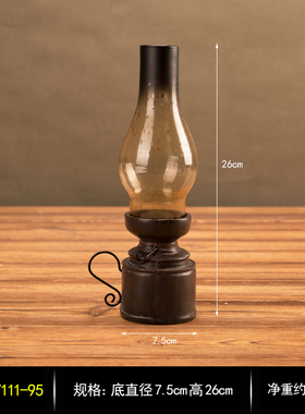 创意轻奢客厅摆件家居饰品装饰品电视柜酒柜老式复古煤Y油灯小摆