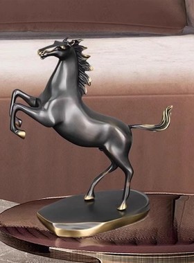 马到成功办公室铜马摆件轻u奢客厅轻奢高档装饰品搬家乔迁新居礼