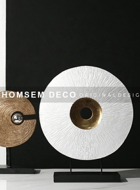 简约现代轻奢g艺术创意售楼处软装饰品家居样板房间客厅桌面摆件