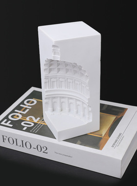 欧式罗马万神殿穹顶建q筑模型摆件创意客厅书房书靠摆设样品房软