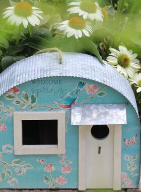 森得源创意房屋装饰庭院家居鸟屋摆件花园挂件摆饰观赏品艺术建筑