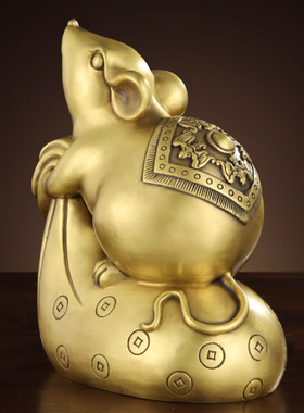 生肖玄关黄金袋办公五鼠招财店铺