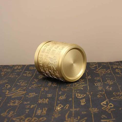 全黄铜车载烟灰缸祥云百福便携式防风防飞灰家用带盖烟缸创意礼品 - 图2