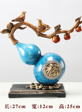 中式创意葫芦摆件玄关电视u柜桌面酒柜装饰品客厅招财新居乔迁礼