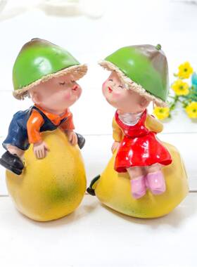 新款水果娃娃田园创意家居装饰品酒柜客厅卧室隔板电视柜摆件摆设