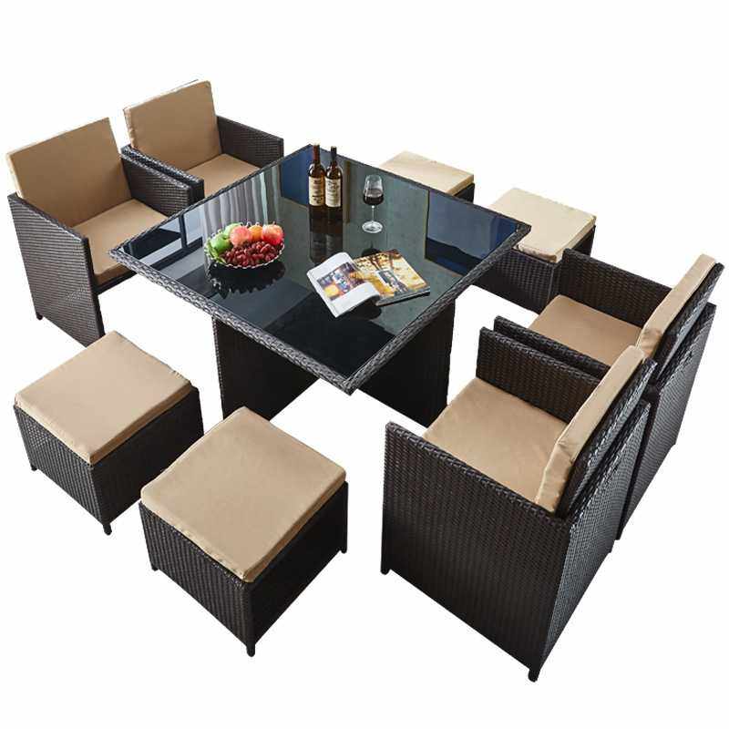 竹藤桌椅三件套储物带靠背收纳箱椅子茶馆家用休闲藤编组合套装,淘宝优惠券,粉丝福利购,淘宝优惠卷