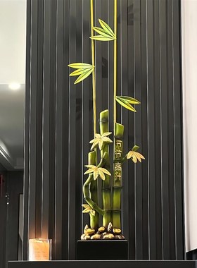 节节高升竹子摆件轻奢客厅入户门玄关电视柜壁龛装饰品高级感