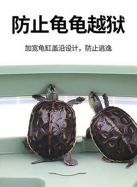 乌龟缸带晒台造景别墅饲养箱家用鳄龟巴西龟养龟缸龟箱屋专用两用